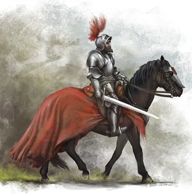 Картинка рыцарь на коне