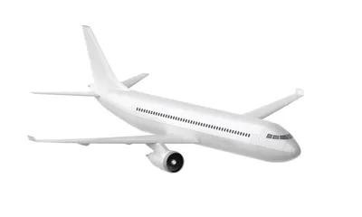 Современный самолет на белом фоне :: Стоковая фотография :: Pixel-Shot  Studio