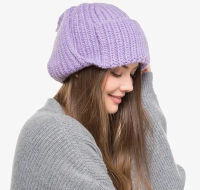 Берет женский, шапка, головной убор, вязаная, зимний, теплый, шапки 2  слойный, подарок купить по низким ценам в интернет-магазине Uzum (824289)