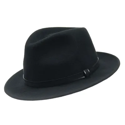 ᐉ Женская шляпа канотье D.Hats из фетра Черный (7879582)