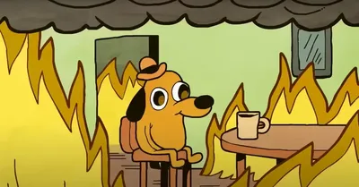 История создания мема «Собака в огне»