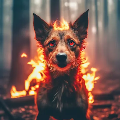 Собака в огне СЕБЕ 46852656 купить за 322 ₽ в интернет-магазине Wildberries