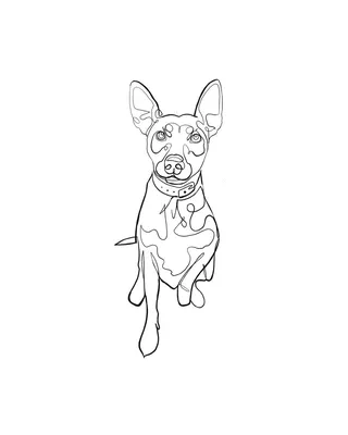 Непрерывный рисунок собаки одной линией собака рисует одной линией  минималистский стиль | Премиум векторы