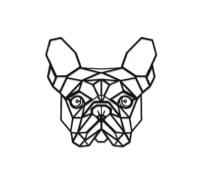 Файл STL Минималистичный геометрический рисунок собаки 🖼️・Модель  3D-принтера для загрузки・Cults