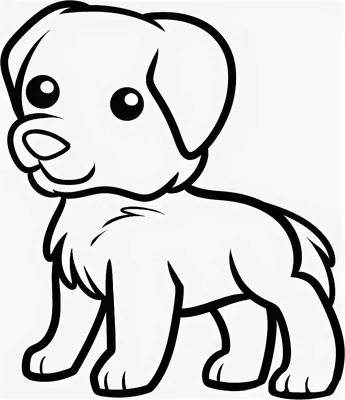 Рисунок собаки раскраска — Все для детского сада