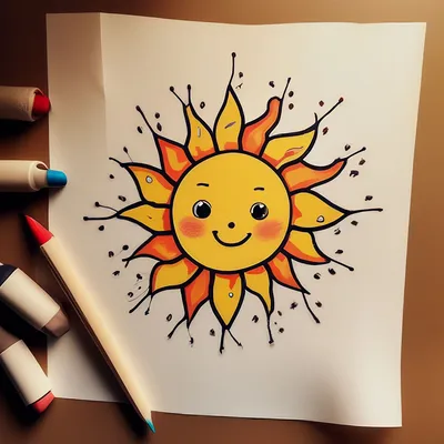 Маленькое солнышко рисунок (24 фото) » Рисунки для срисовки и не только
