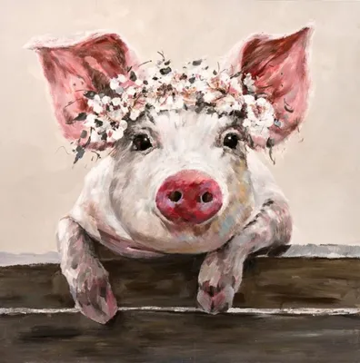 Свинья с поросятами» картина Добровольской Гаянэ маслом на холсте —  заказать на ArtNow.ru