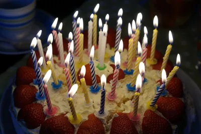 Шар фольгированный 40\" «Торт со свечками»