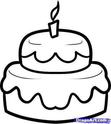 Рисуем праздничный торт | Раскраска торта, Женские аксессуары, Раскраски