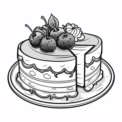 Торт ко дню рождения, рисунок торта с, крем, еда, праздники png | Klipartz