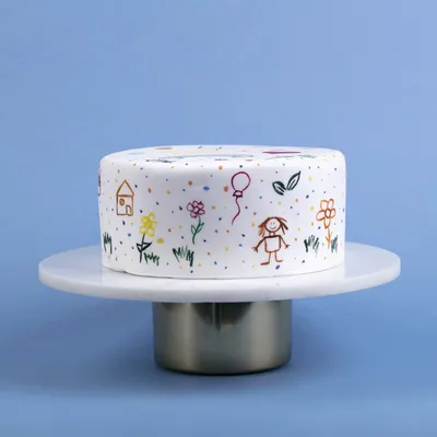 Как нарисовать торт. Рисунок-раскраска тортик на день рождения. - YouTube