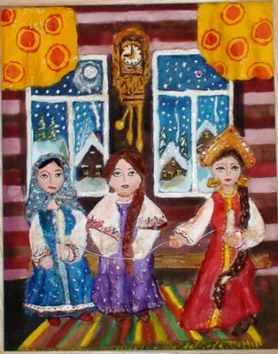 Детский рисунок три девицы под окном пряли поздно вечерком (55 фото) »  рисунки для срисовки на Газ-квас.ком