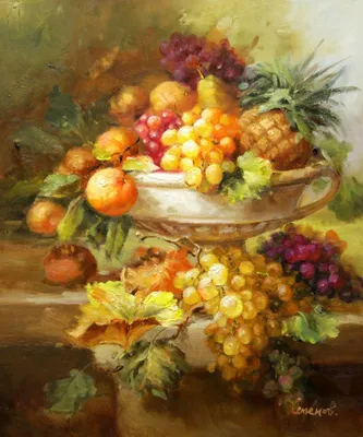 Картинка ваза с фруктами