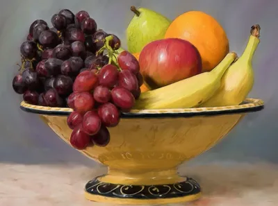 Онлайн пазл «Ваза с фруктами»