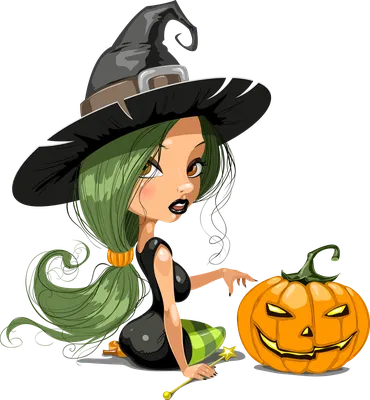 Хэллоуин ведьмочка арт - 32 фото