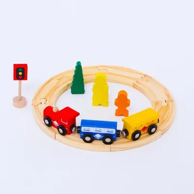 Железная дорога «Весёлый паровозик», звуковые эффекты, работает от батареек  купить в Чите Железные дороги для детей в интернет-магазине Чита.дети  (9666938)