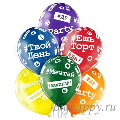 Воздушные шарики с днем рождения №64 купить с доставкой в Нижнем Новгороде  по низкой цене от компании «Территория праздника»