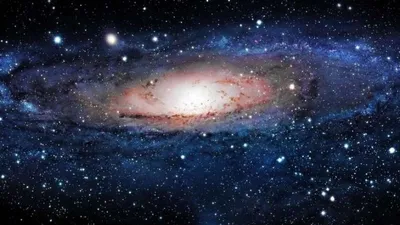 Вселенная с планетами в поле космосе - обои на рабочий стол
