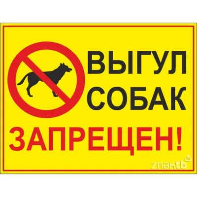 704 Знак Выгул собак запрещен (2889) купить в Минске, цена