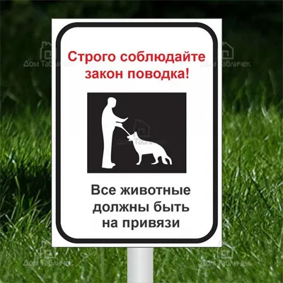 Табличка «Выгул собак запрещён». Вариант 2.