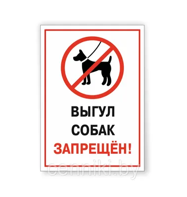 Табличка на вспененной основе «Выгул собак запрещен» пластик по цене 4  ₽/шт. купить в Москве в интернет-магазине Леруа Мерлен