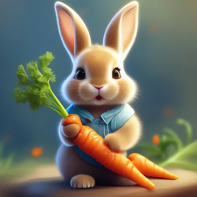 Заяц с морковкой рисунок детский (44 фото) » рисунки для срисовки на  Газ-квас.ком