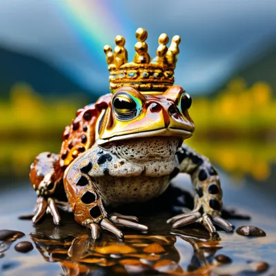 Жаба 🐸 Красивая радужная жаба, …» — создано в Шедевруме