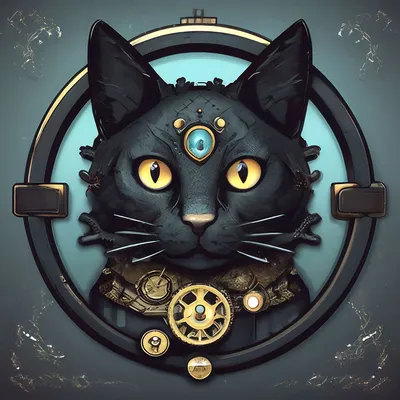 Чёрная кошка с зелёными глазами лежит на боку — Фото аватарки