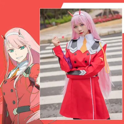 Gvavaya Anime Cosplay DARLING in the FRANXX Zero Two 02 Cosplay Costum