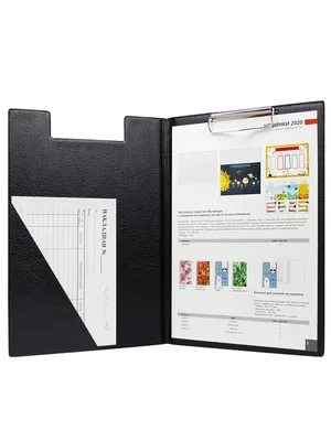 ДПСКАНЦ Папка-планшет А4 с прижимом, картон/ПВХ, 230х320 мм