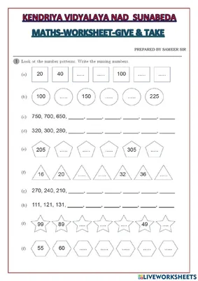 Class 3 Maths 5 worksheet | Live Worksheets