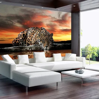 Фото обои 3D животные 254x184 см Голубоглазый ягуар (12365P4)+клей  (ID#1540134424), цена: 850 ₴, купить на Prom.ua