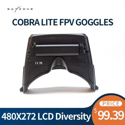 SKYZONE COBRA LITE FPV Goggle - 480X272 LCD Diversity DVR FPV Goggles –  RCDrone
