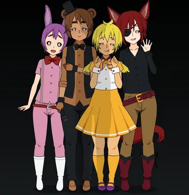 Five nights at freddys anime version | Fnaf, Anime, Anime version