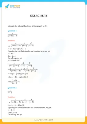 NCERT Solutions for Class 12 Maths Chapter 7 Exercise 7.5 - Download free  PDF