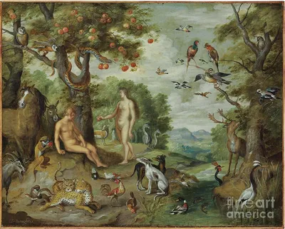 The Temptation Of Adam, From The Story Of Adam And Eve Painting by Jan The  Younger Brueghel - Pixels