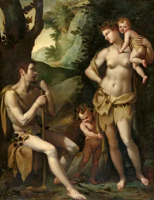 Jacopo Chimenti | Adam and Eve with Cain and Abel | MutualArt