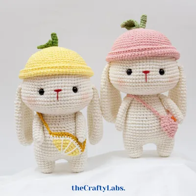 Amigurumi - Crochet Bunny With Hat - The Crafty Labs