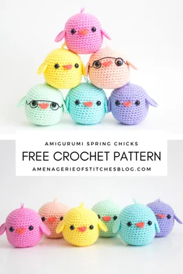 Free Crochet Spring Chicks Pattern - A Menagerie of Stitches