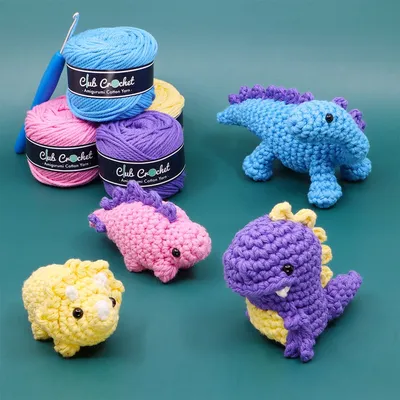 Dinosaur Bundle Amigurumi Crochet Kit – Club Crochet