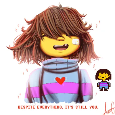 Undertale frisk on Craiyon