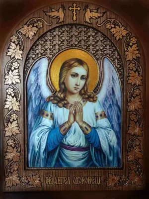 Икона Ангела Хранителя на дереве - Церковная лавка