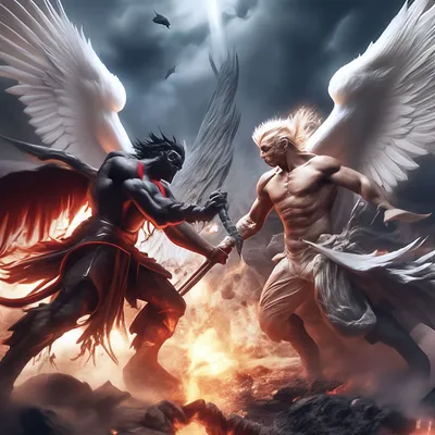 Сражение Ангелов и демонов, …» — создано в Шедевруме