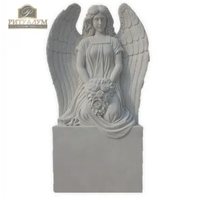 Скульптура ангела из мрамора №114 - заказать на сайте ritualum.ru |  Ритуалум Невинномысск