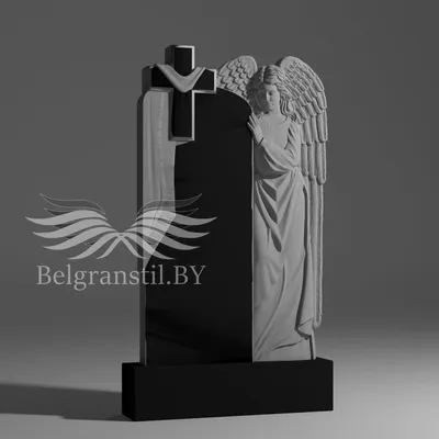 Мраморный памятник \"Ангел с букетом\" на могилу по цене 41100 руб | Синай-С