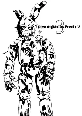 How to draw Ignited Springtrap, FNaF, Как нарисовать игнайт Спрингтрапа,  ФНаФ - YouTube