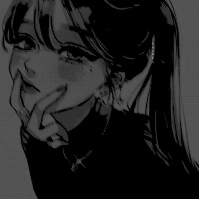 Характер девушки аниме японский черно-белый Иллюстрация вектора -  иллюстрации насчитывающей наконечников, многоточия: 86423467