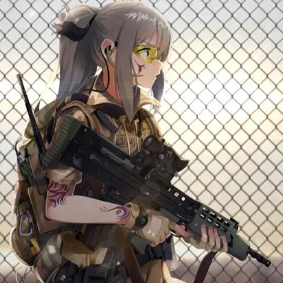 Девушки с оружием Аниме Огнестрельное оружие Оружие женское, боеприпасы,  Разное, cg Artwork, черные волосы png | Klipartz