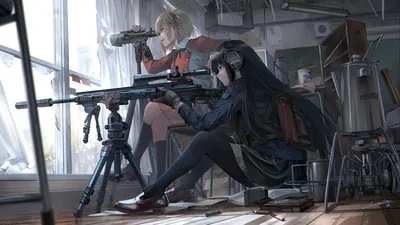 Скачать обои оружие, девушки, на рабочий стол, Обои аниме, раздел прочее в  разрешении 1920x1080