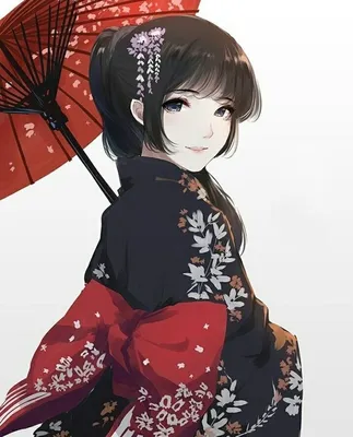 Аниме Мангака Кимоно Женщина, девушка кимоно, cg Artwork, чёрные волосы,  кимоно png | PNGWing